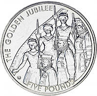 Джерси 5 фунтов 2002 «Золотой юбилей королевы Елизаветы II» UNC