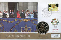 ею-Леоне 1 долар 2006 UNC 80 років королеве Єлизавети II — повітряний парад Сувенірна упаковка