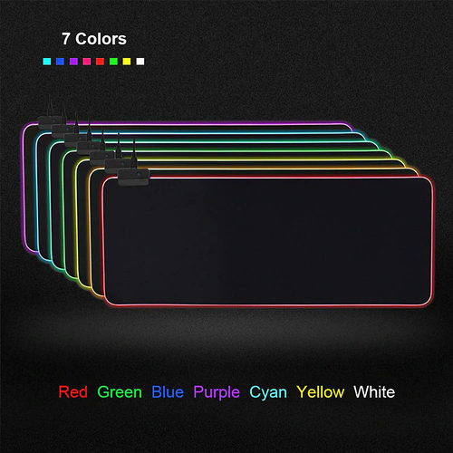 Купить RGB коврик для игровой мыши, большой размер, цветной, светящийся ...