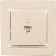 Компьютерная розетка Luxel JAZZ (9327) кремовая