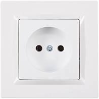 Розетка одинарна Luxel JAZZ (9001) біла