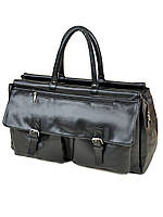 Дорожная багажная сумка из эко-кожи саквояж Dr. Bond 8712 черная 55 * 32 * 20 см
