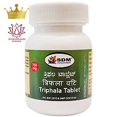 Трифала (Triphala Tablets DS, SDM), 40 таблеток по 750 мг — Аюрведа найвища якість преміум