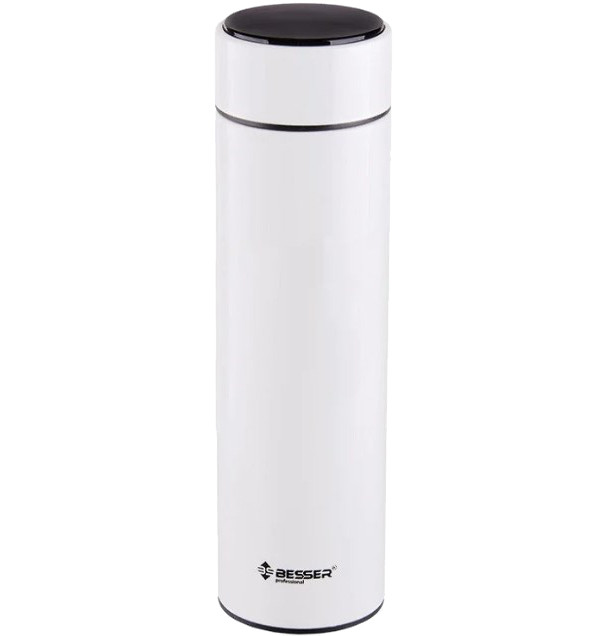 Термос з індикатором температури і дисплеєм Besser MT-3566W, 450 мл, білий S