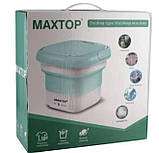 Складна пральна машина Maxtop 7399, силіконова, блакитна з білим S, фото 6