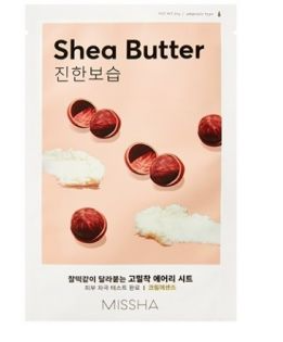 Поживна тканинна маска з екстрактом дерева ши Маска для обличчя MISSHA Airy Fit Sheet Mask Shea Butter