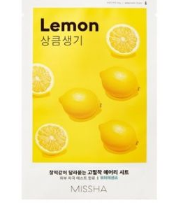 Освіжаюча тканинна маска з екстрактом лимона Маска для обличчя MISSHA Airy Fit Sheet Mask Lemon