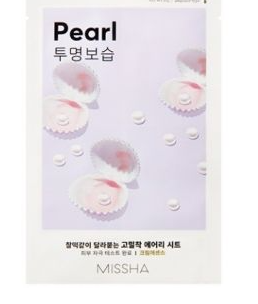 Тканинна маска з екстрактом перлів для сяйва шкіри Маска для обличчя MISSHA Airy Fit Sheet Mask Pearl