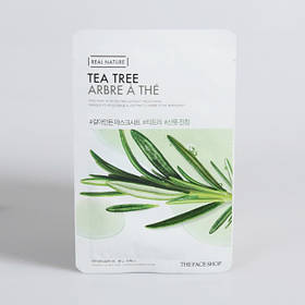 Заспокійлива тканинна маска з екстрактом чайного дерева The Face Shop Real Nature Tea Tree
