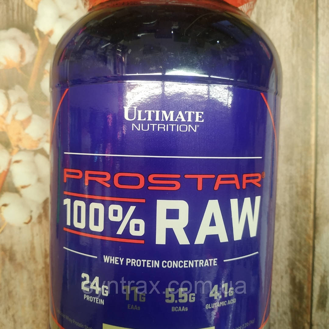 Ultimate Nutrition Prostar 100% RAW Whey Protein 1 kg, протеїн Ультімейт