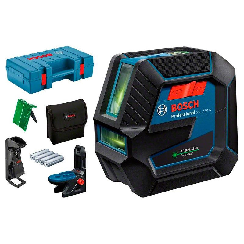 Лазерний нівелір Bosch GCL 2-50 G Professional (15 м) + тримач + затиск + кейс+ мішень (0601066M02)