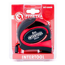 Рулетка 7.5 м з автоматичним блокуванням полотна INTERTOOL МТ-0808, фото 2