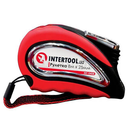 Рулетка з металевим полотном 8м INTERTOOL МТ-0408, фото 2