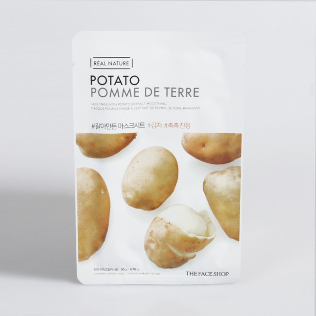 Заспокійлива тканинна маска з екстрактом картоплі The Face Shop Real Nature potato