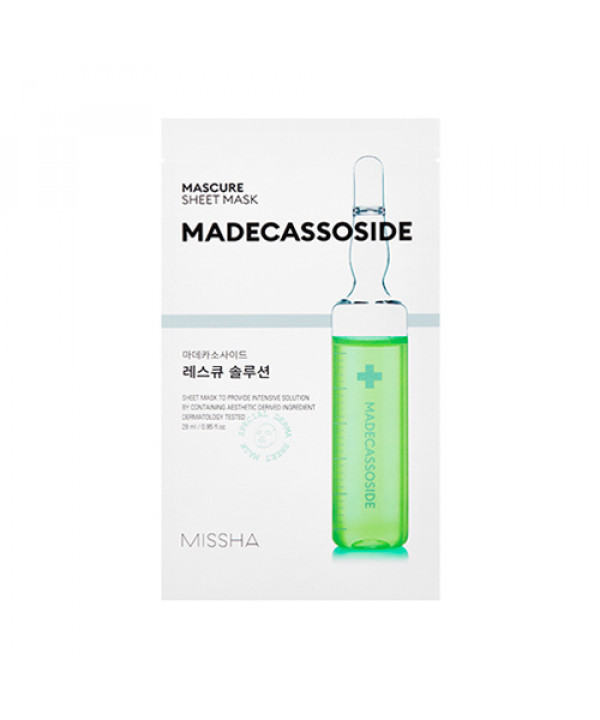 Тканинна маска з мадекассосидом для особи Missha Mascure Rescue Solution Sheet Mask Madecassoside