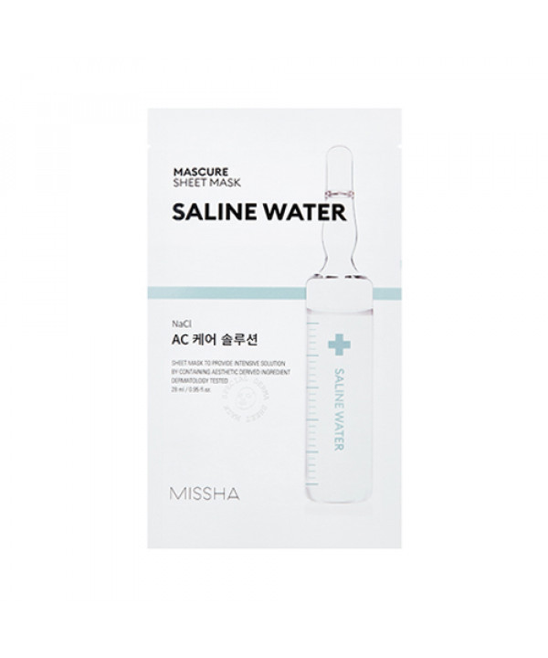 Зволожуюча маска для обличчя з екстрактом солоної води Missha Mascure AC Care Solution Sheet Mask Saline Water