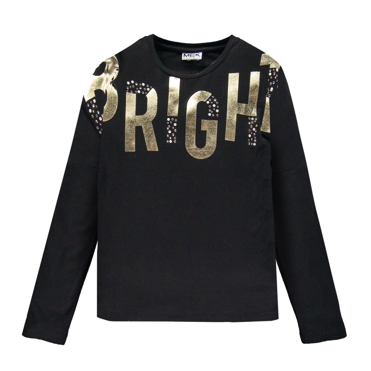 Лонгслів для дівчинки Mek 203MIFL001-290 чорний 140-170