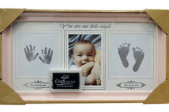 Мультирамка "Мій Малюк" з відбитком ручки та ніжки (рамка для фотографій на стіну)