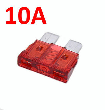 Запобіжник авто П-подібн. 10А 32В MIDI (19мм), червоний, BEZ4011-10,1