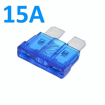 Запобіжник авто П-подібн. 15А 32В MIDI (19мм), синій, BEZ4011-15