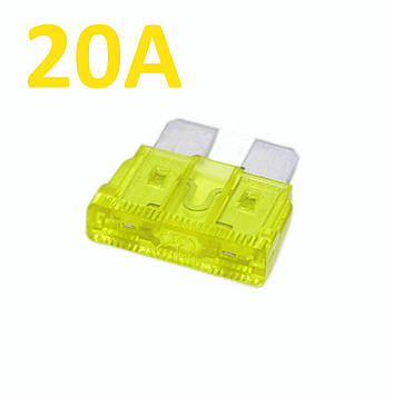 Запобіжник авто П-подібн. 20А 32В MIDI (19мм), жовтий, BEZ4011-20