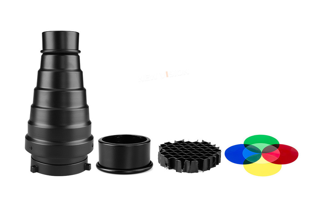 Тубус із cотами та кольоровими фільтрами Godox SN-01, Bowens, фото 1