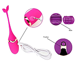 Мінівібратор яйце з пультом, вібро яйце з плавцем USB, інтимні іграшки вагінальні кульки, фото 8
