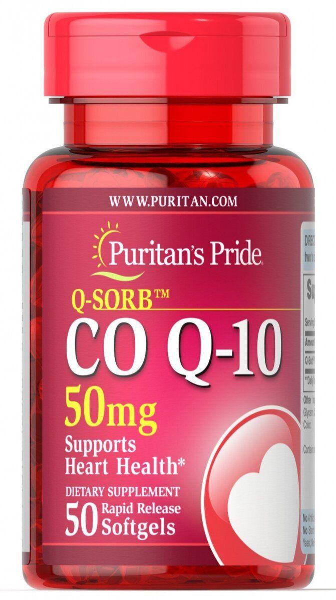 Puritan's Pride Q-SORBTM Co Q-10 50 mg, Коензим Q10 (50 капс.)
