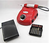 Фрезер для манікюру і педикюру Nail Master (45000 обертів , 65 вт) червоний, фото 2