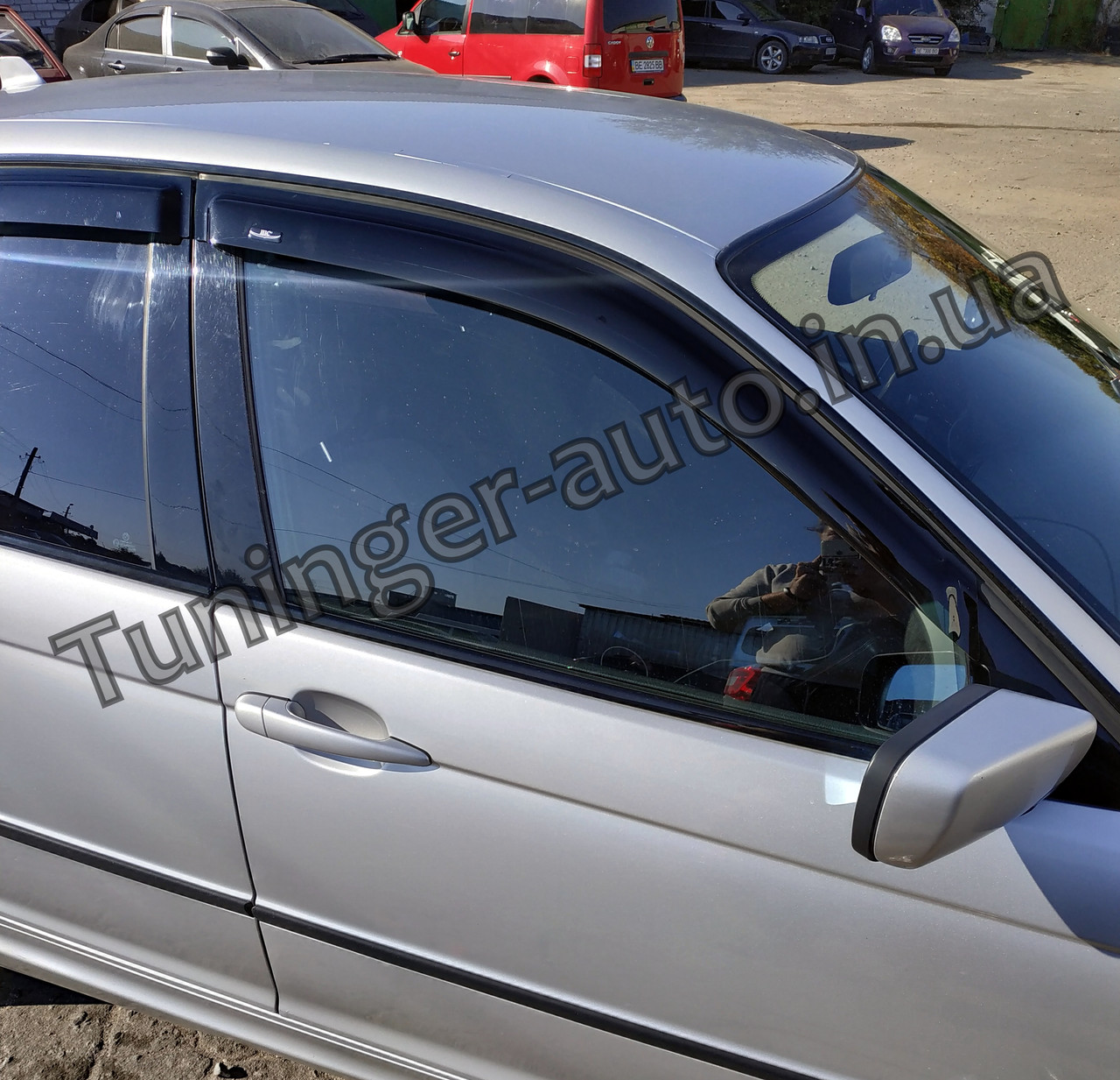 Дефлектори вікон (вітровики) BMW Е46 2003-2005 Sedan (Hic), фото 1