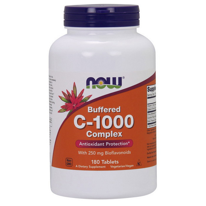 Вітамін Ц-1000 буферизований комплекс Now Foods Buffered C-1000 Complex (180 tabs)