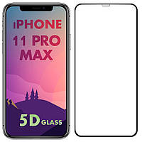 5D стекло iPhone 11 Pro Max (Защитное Full Glue) Black