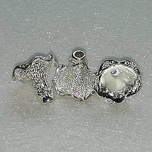 Підвіска Колокельчик метал срібло 20 мм 10 шт.