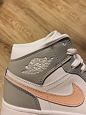 Кросівки Nike Air Jordan 1 Mid жіночі шкіряні, фото 3