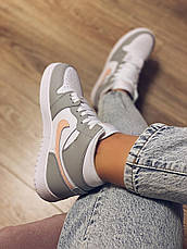 Кросівки Nike Air Jordan 1 Mid жіночі шкіряні, фото 4