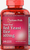 Puritan's Pride Red Yeast Rice 600mg, Красный дрожжевой рис (240 капс.)