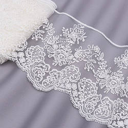 Моток мережива (9 метрів) "Блюмарин класика" молочного кольору, ширина 14 см