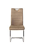 Вельветовий стілець S-120 коричневий від Vetro Mebel з ручкою, фото 4