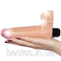 Реалістичний вібратор Real Feel Vibrator 14 Flesh 7", фото 3