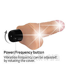 Реалістичний вібратор Real Feel Vibrator 14 Flesh 7", фото 5