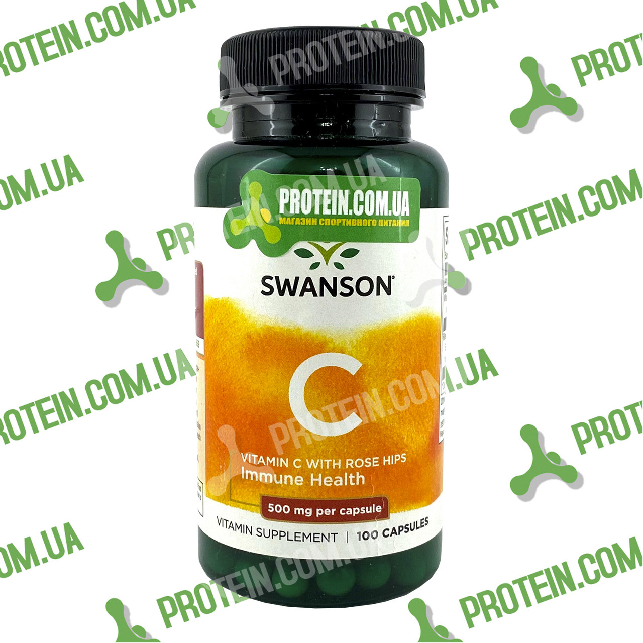 Вітамін Ц із USA ORIGINAL!! Swanson Vitamin C with Rose Hips 500 мг 100 капс