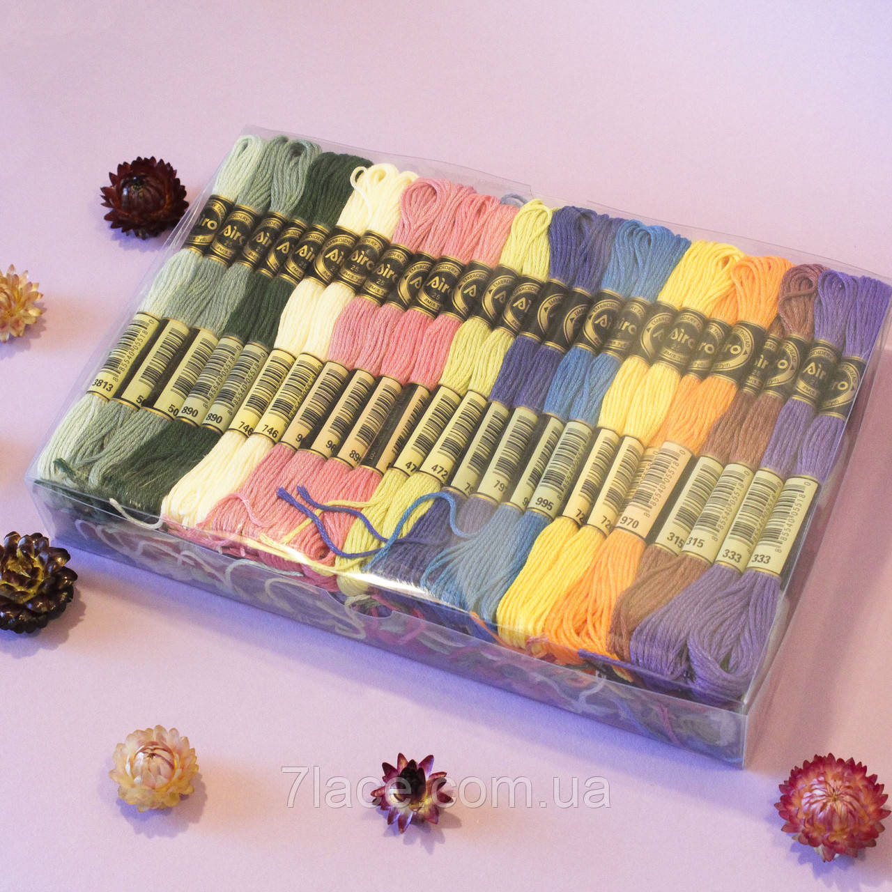 Набір ниток муліне / мікс кольорів / матеріал нитки 100% бавовна ...