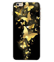 Чехол Print для Iphone 6 / 6s бампер силиконовый с рисунком Butterfly Gold