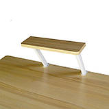 Маленький пересувний комп'ютерний столик для ноутбука на колесах з регулюванням висоти, фото 3