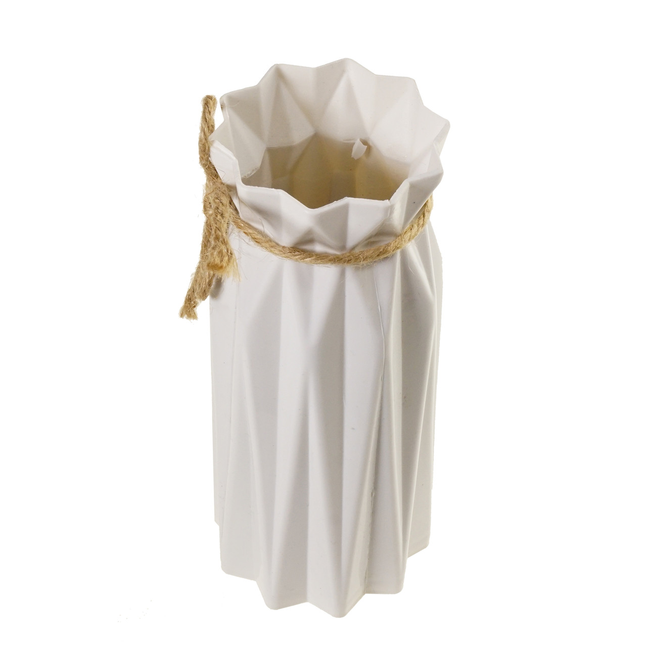 Красива маленька декоративна вазочка інтер'єрна для сухих квітів, білий