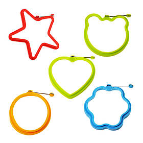 Набір силіконових формочок різних форм на сковороду для яєчні та оладок 5 шт