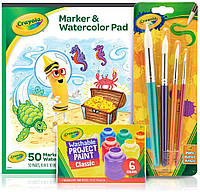 Набір для малювання Crayola Kids Paint Set, 6 Washable Paints Гуаш фарби з пензликами (04-1078)