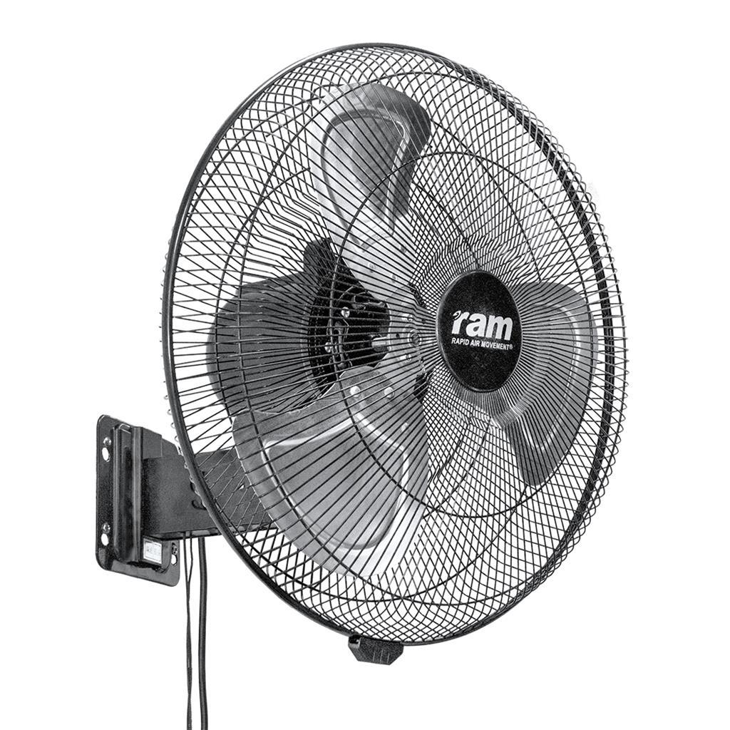 Настінний посилений поворотний вентилятор RAM Heavy Duty Wall Fan 45см 100W 3 швидкості