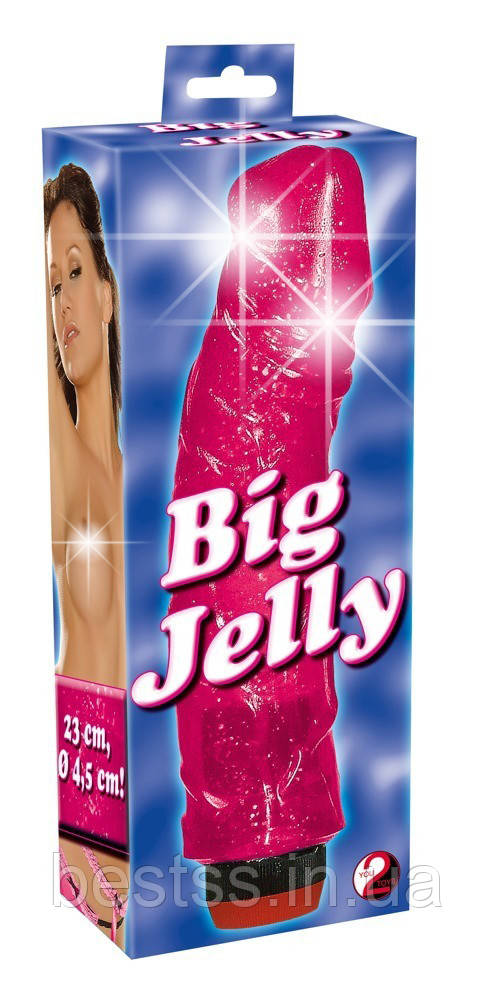 Вібратор Big Jelly, рожевий