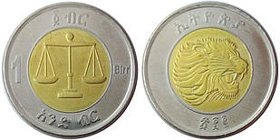 Ethiopia Эфиопия 1 Byrr  2010 UNC